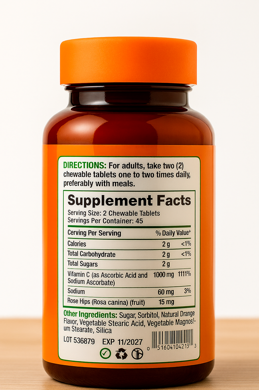 Pure Vitamin C 1000mg: Powerful Immune Support